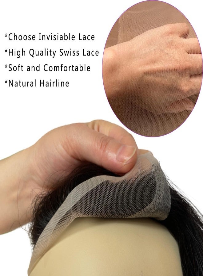 Voloria Men Forehead Hairline Toupee HD Invisible Lace Hairline Lace front Skin PU Back Man Hairpieces Frontal Hair Topper for Receding Replacement Systems (7.08x1.57INCH, Natural Black Color) - Image 4